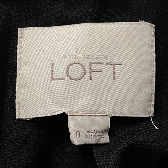 LOFT Open Front Wool Blend Blazer Women's Size 0 - Picture 3 of 6